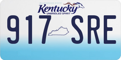 KY license plate 917SRE