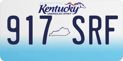 KY license plate 917SRF