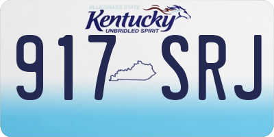 KY license plate 917SRJ