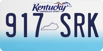 KY license plate 917SRK
