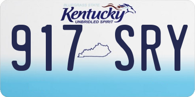KY license plate 917SRY