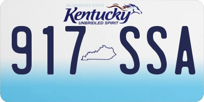 KY license plate 917SSA