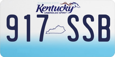 KY license plate 917SSB