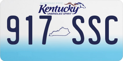 KY license plate 917SSC