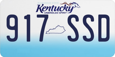 KY license plate 917SSD