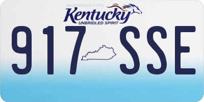 KY license plate 917SSE