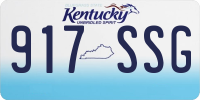 KY license plate 917SSG