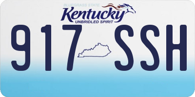 KY license plate 917SSH