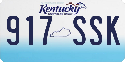 KY license plate 917SSK