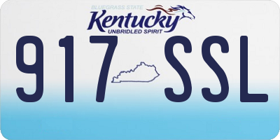 KY license plate 917SSL