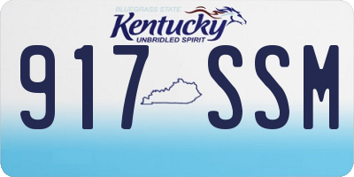 KY license plate 917SSM