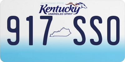 KY license plate 917SSO