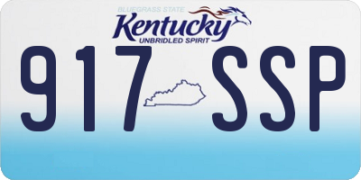 KY license plate 917SSP