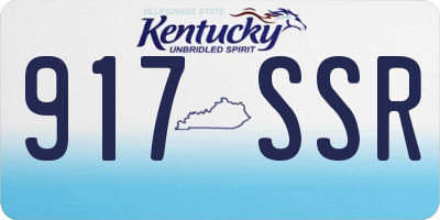 KY license plate 917SSR