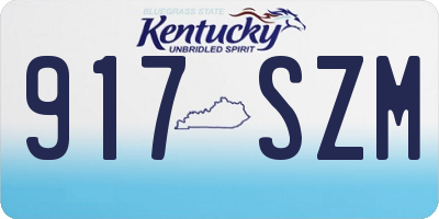 KY license plate 917SZM