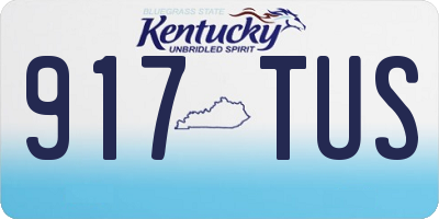 KY license plate 917TUS