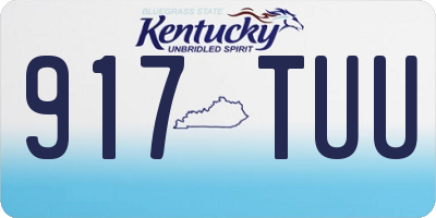 KY license plate 917TUU