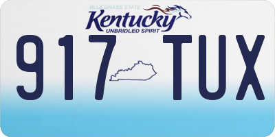 KY license plate 917TUX