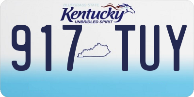 KY license plate 917TUY