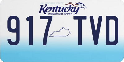 KY license plate 917TVD