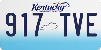 KY license plate 917TVE