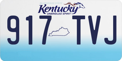 KY license plate 917TVJ