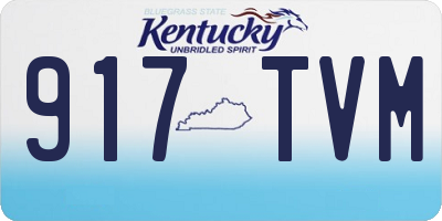 KY license plate 917TVM