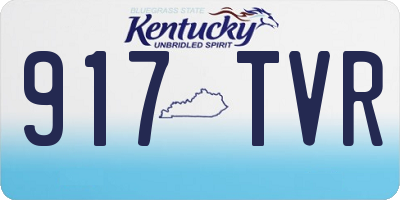 KY license plate 917TVR