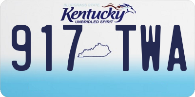 KY license plate 917TWA