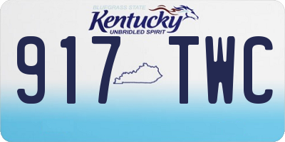 KY license plate 917TWC