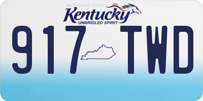 KY license plate 917TWD