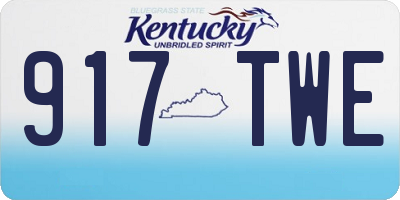 KY license plate 917TWE