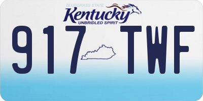 KY license plate 917TWF
