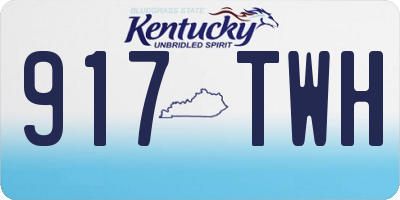 KY license plate 917TWH