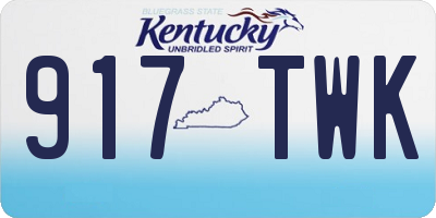 KY license plate 917TWK