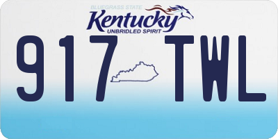 KY license plate 917TWL