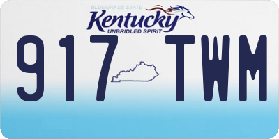 KY license plate 917TWM
