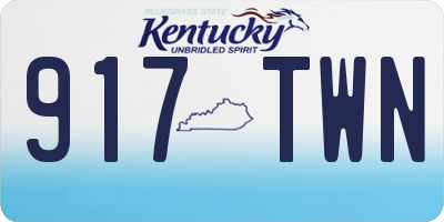 KY license plate 917TWN