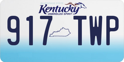 KY license plate 917TWP