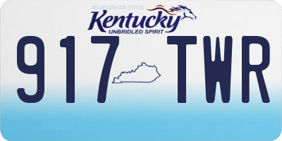 KY license plate 917TWR