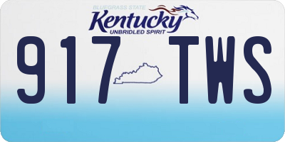 KY license plate 917TWS