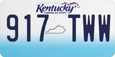 KY license plate 917TWW