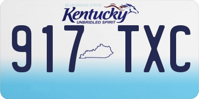 KY license plate 917TXC