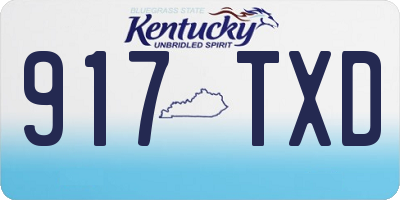 KY license plate 917TXD
