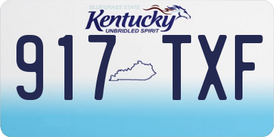 KY license plate 917TXF