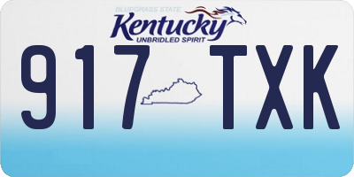 KY license plate 917TXK