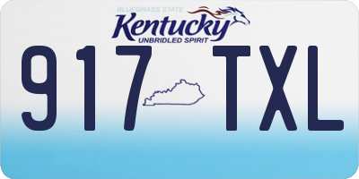 KY license plate 917TXL