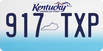 KY license plate 917TXP