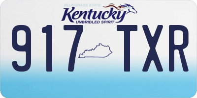 KY license plate 917TXR