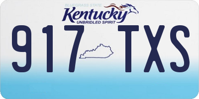 KY license plate 917TXS